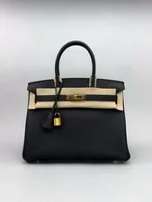 Noir — Hermes Birkin 30 Retourne Togo / Hardware G Stamp 2026 — Handbag — resale