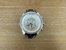 Breitling Bentley B04 GMT Royal Silver Storm Dial Blue Strap AB043112 2