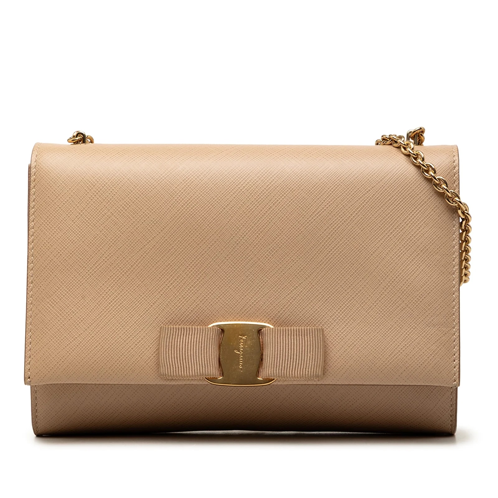 Ferragamo — Vara Bow Chain Crossbody — Handbag — resale