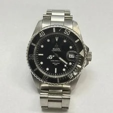 Elgin — Elgin Diver Automatic 200M Date Black Dial Watch 17.5cm/6.89in JP — Watch — resale