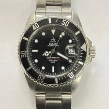 Elgin Diver Automatic 200M Date Black Dial 17.5cm/6.89in JP 2