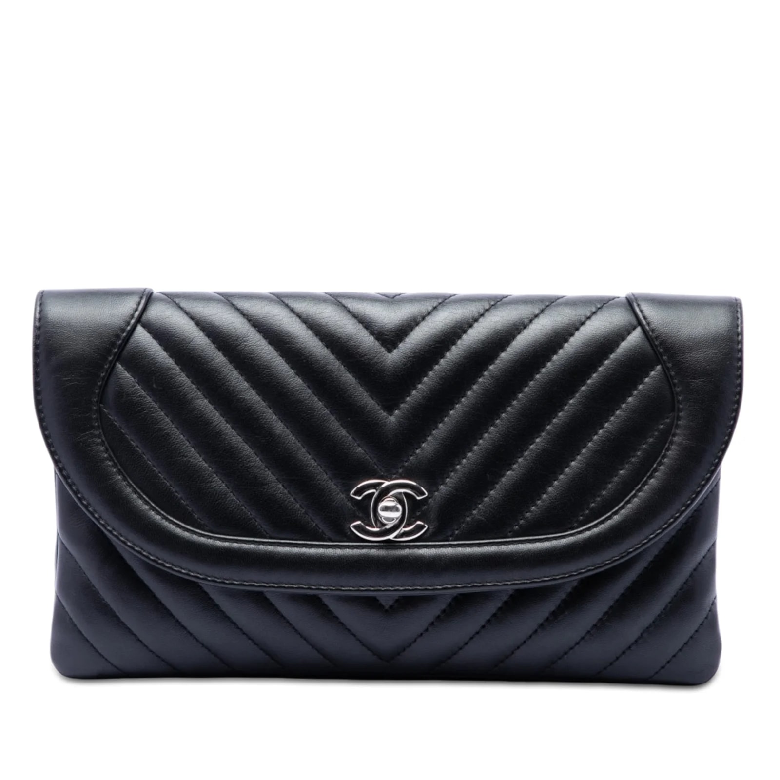 Chanel — CC Chevron Round Flap — Handbag — resale