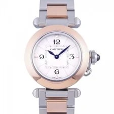 Cartier Pasha W2PA0007 Quartz 30mm White Pink Gold Stainless Steel New 4