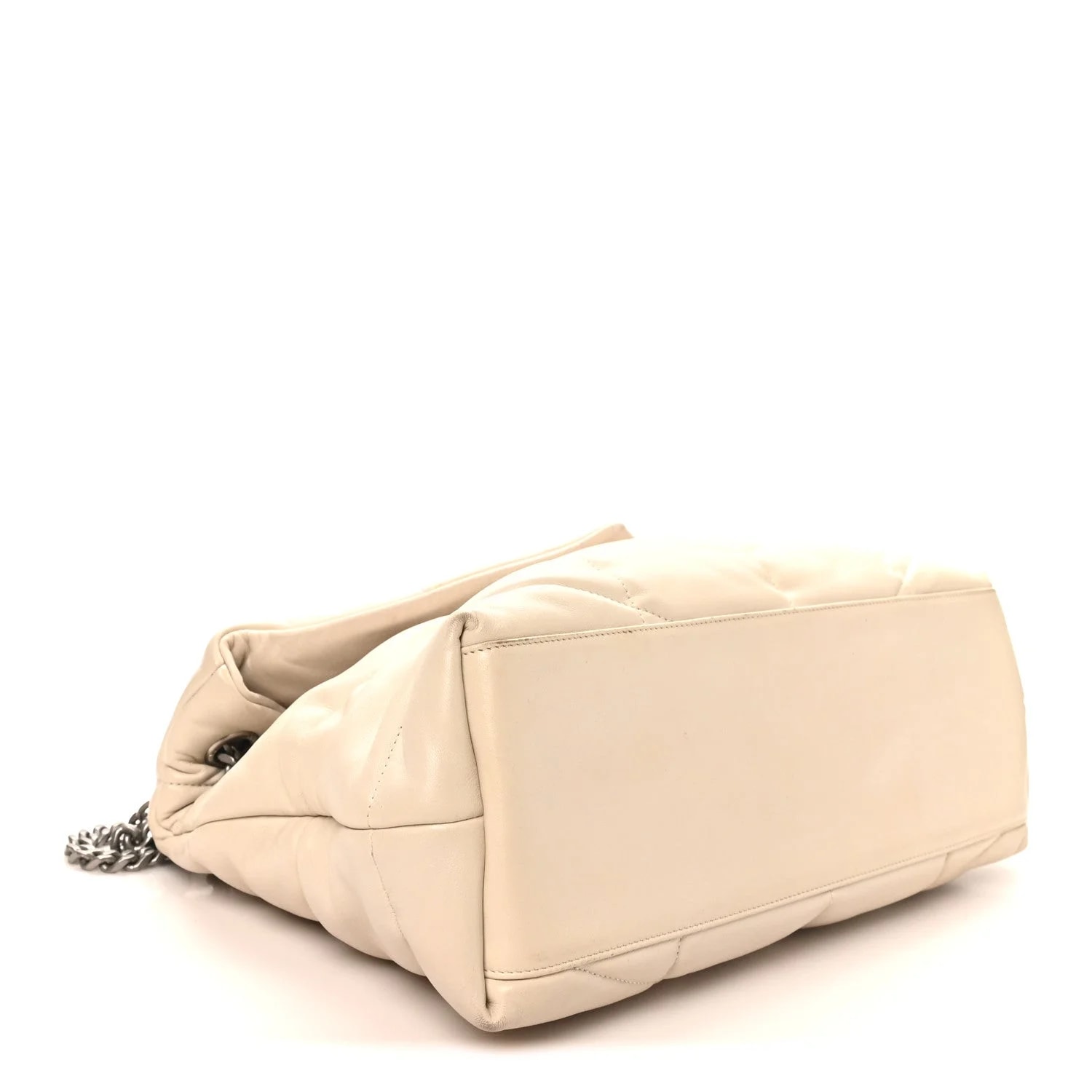 Toy Loulou Puffer Chain Satchel Crema Soft 4