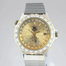 battTAG Heuer AIR Line GMT 895.413 ' Date Champagne Dial Combi 4