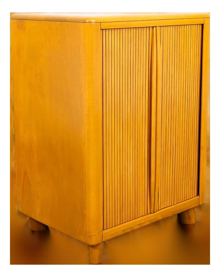 Mid Century Modern Cabinet Heywood Wakefield Tambour Utility Case , Attributed — Furniture — resale