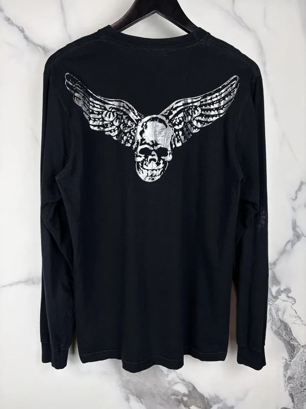 Chrome Hearts — Hearts Foti Winged Skull Longsleeve Tshirt — streetwear — resale