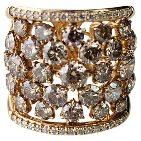 Set in 18K Yellow Gold 3.00 Carats Yellow Diamonds Cocktail Engagement Ring 2