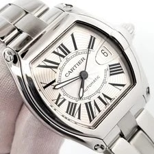 Cartier Roadster Large 37mm Silver Roman Dial Steel W62025V3 2510 4
