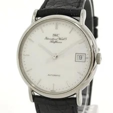 IWC — IWC Portofino Date Automatic Stainless Steel Leather ’s — Watch — resale