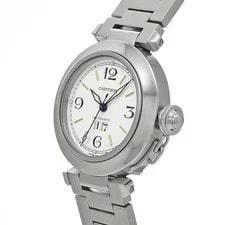 Cartier Pasha C W31044M7 ( 2475) 35mm Stainless Steel White #WW6801 2