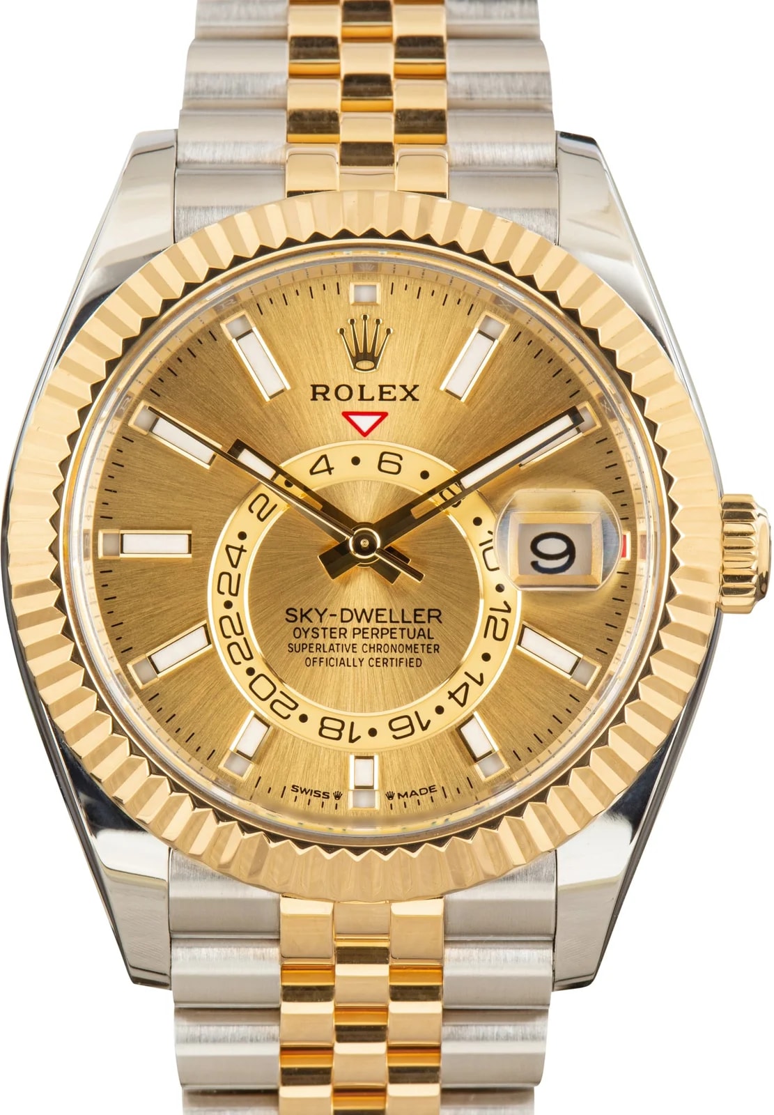 Two-Tone Rolex Sky-Dweller Ref 336933 Champagne Dial 3