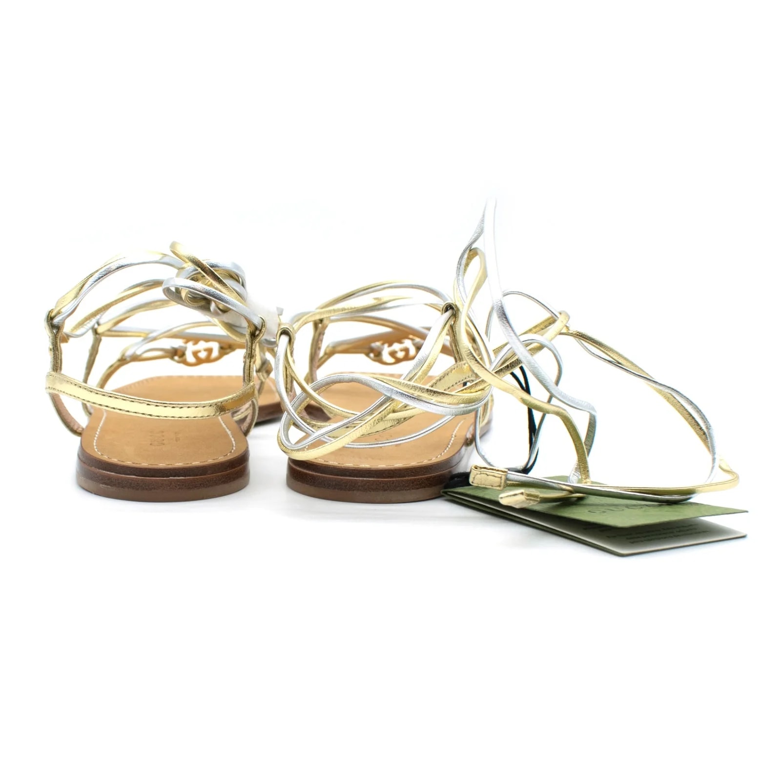 Gucci Metallic Lace Up Gladiator 4