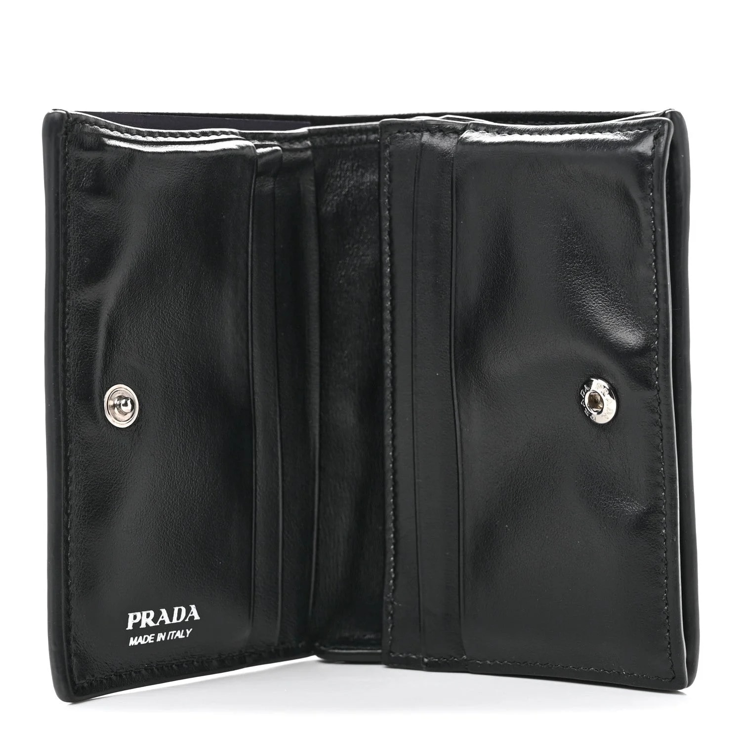 Vitello Daino Triangle Bi-Fold Card Holder Wallet 4