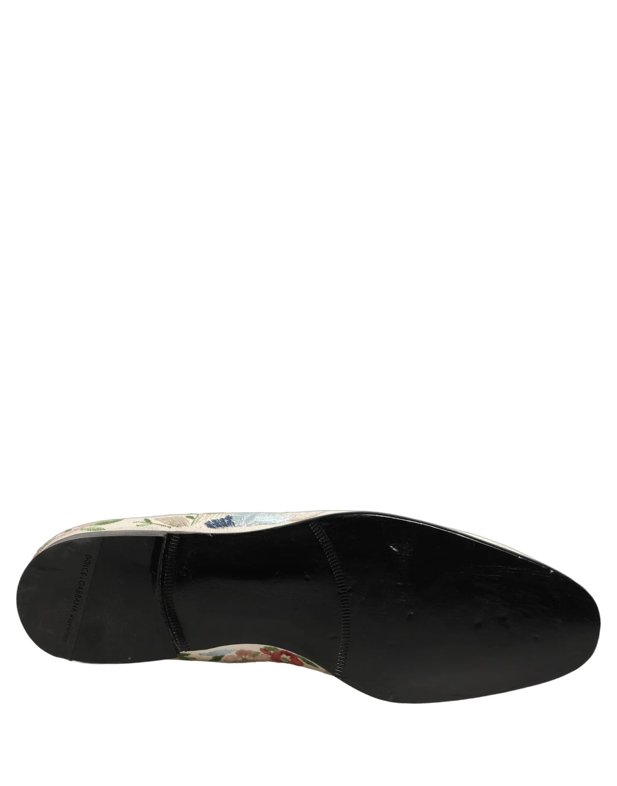Dolce & Gabbana — Dolce & Gabbana Floral Embroidery Dress Loafers Shoes — Designer Shoe — resale