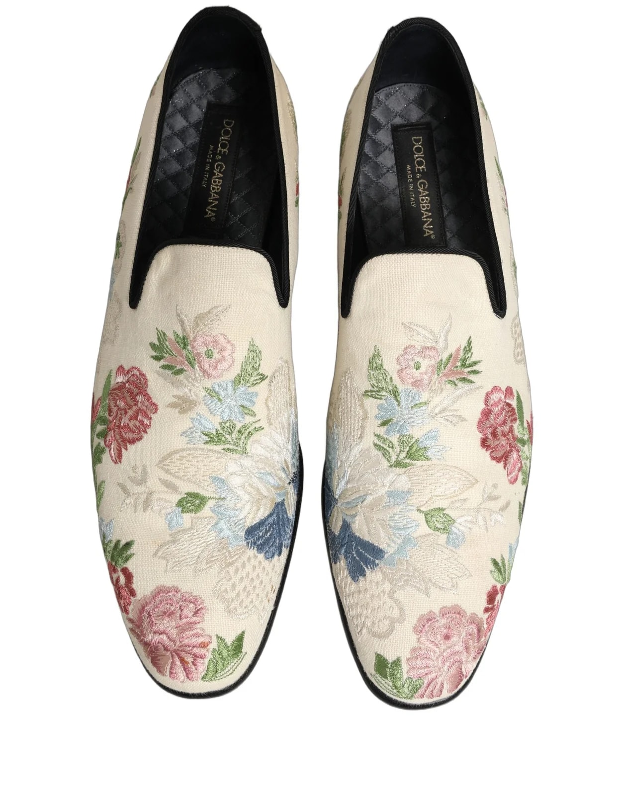 Dolce & Gabbana Floral Embroidery Dress Loafers Shoes 3