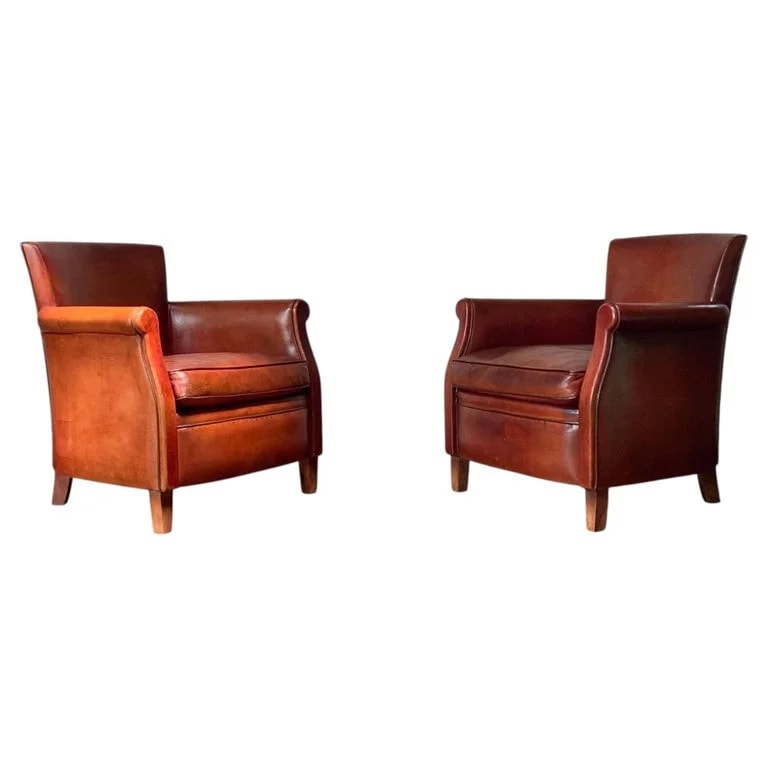 A Pair of French Club , Parisian Models, Circa 1950’s — Furniture — resale