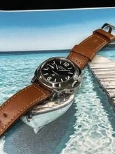Panerai Luminor Marina Black Dial Swiss Auto Small Seconds Brown Leather 4