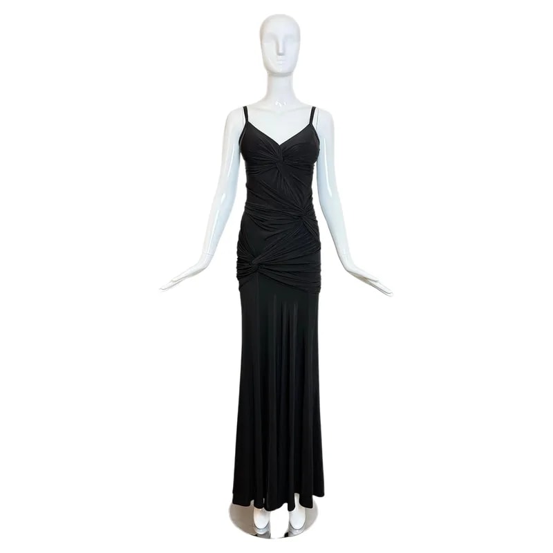 Donna Karan — Donna Karan Ruched Knotted Evening Gown — Designer Shoe — resale