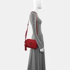 Saint Laurent Lou Solid Color Tassel Decor Zipper - Excellent #16QXCV4 2