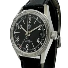 Carrera — TAGHeuer Carrera GMT Auto Stainless Steel Black Dial — Watch — resale