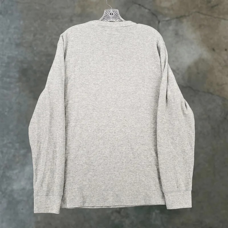 Polo Ralph Lauren — Polo Ralph Lauren Shirt L Sleepwear Waffle Thermal Long Sleeve Crew Neck Embroidered Logo 100% Cotton Sleep Shirt — streetwear — resale