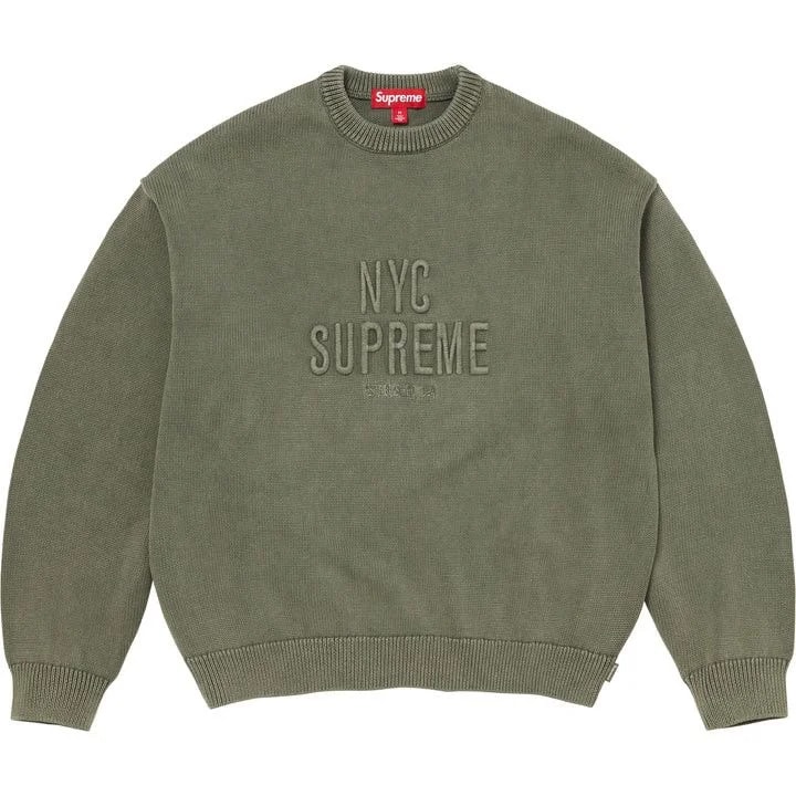 Supreme — Supreme Overdyed Raised Sweater — streetwear — resale
