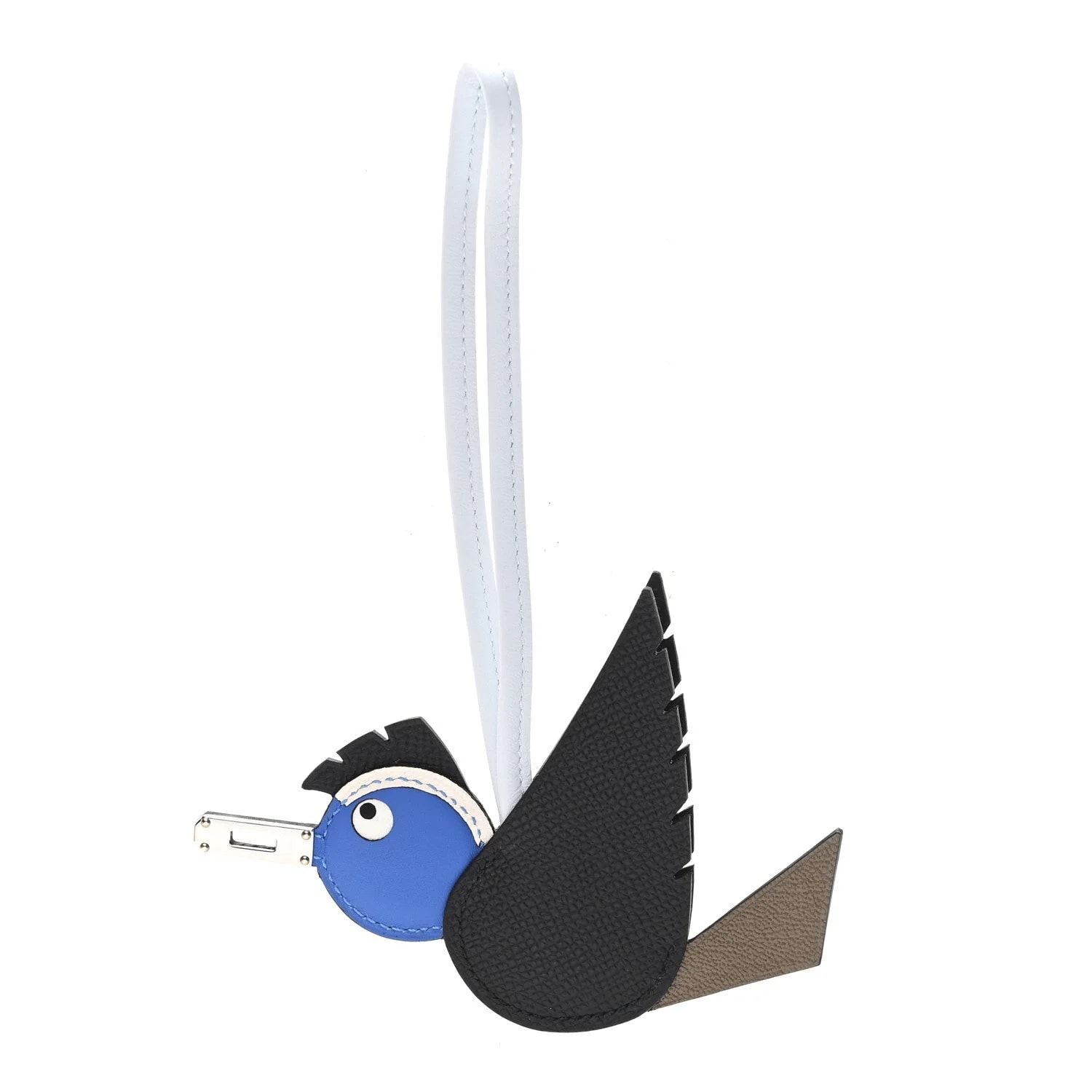 Hermès — Birdy Bag Charm Etoupe Hydra Brume — Accessory — resale
