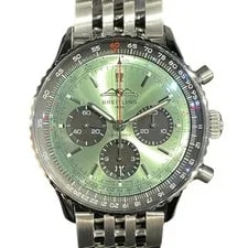 Breitling — Breitling Navitimer B01 Chronograph 43 AB0138 Green Stainless #OK714 — Watch — resale