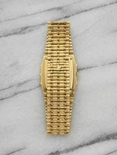 1980s Audemars Piguet Bamboo 18K Yellow Gold Champagne Dial Quartz 27 Mm 3