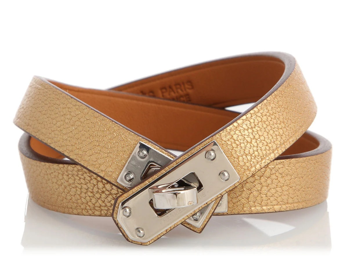 Hermès — Hermès Metallic Doré Kelly Double Tour — Jewelry — resale