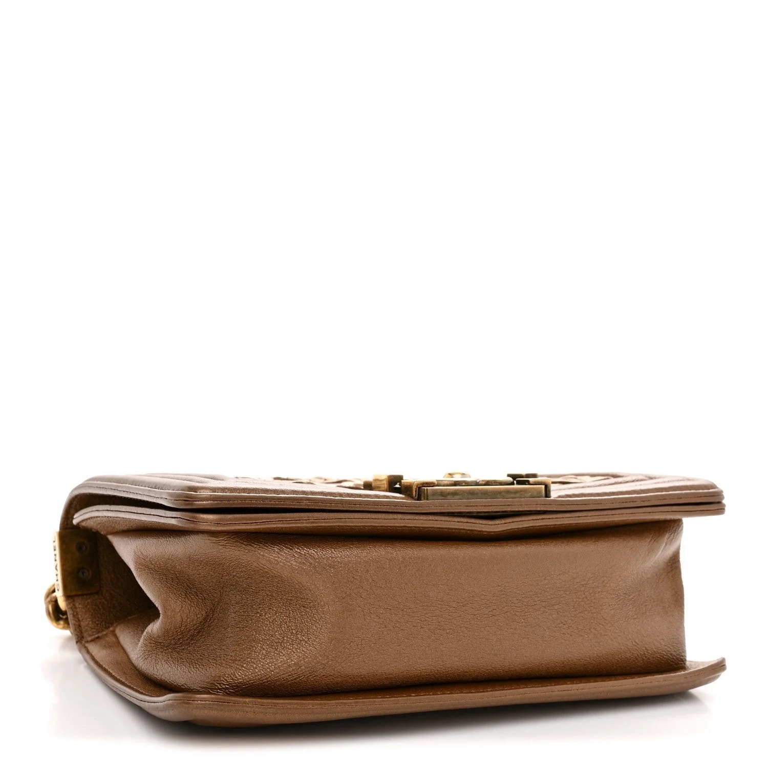Metallic Small Golden CC Boy Flap Dark 4