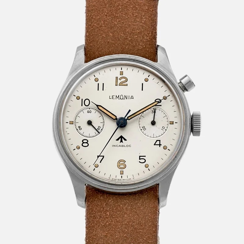 Lemania — 1960s Lemania Single-Button Chronograph for the South African Air Force — Watch — resale