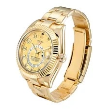 Rolex Sky-Dweller 42MM Champagne Arabic Numerals Dial Yellow Gold 2