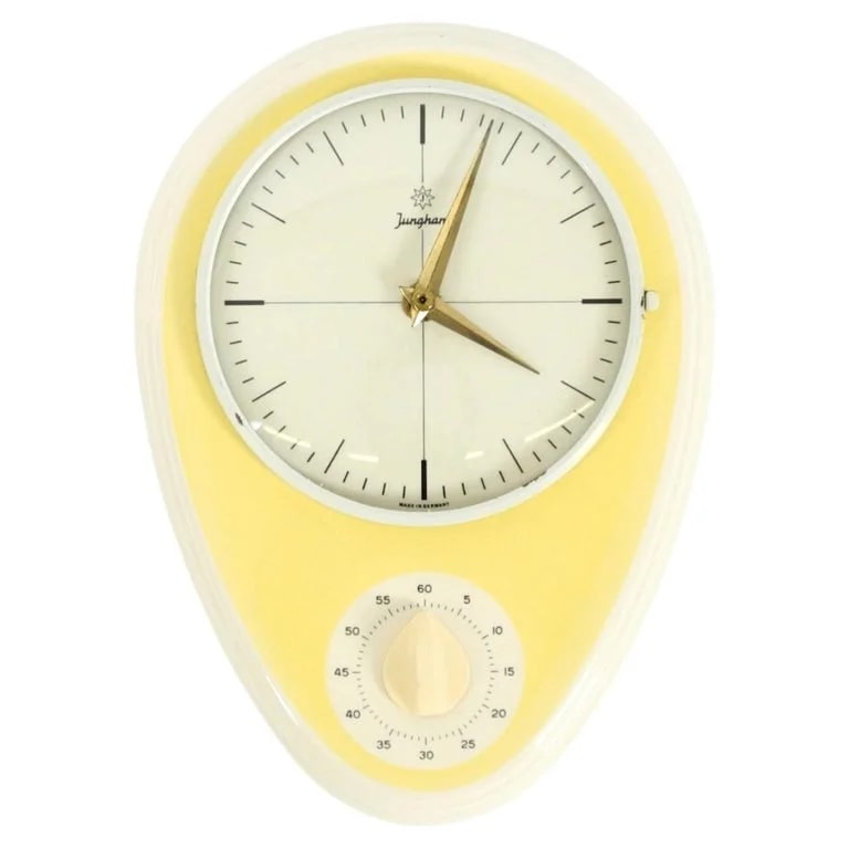Junghans Uhren GmbH — Battery-operated Mid-Century Wall Clock By Mauthe With A Glazed Ceramic Case — decorative_object — resale