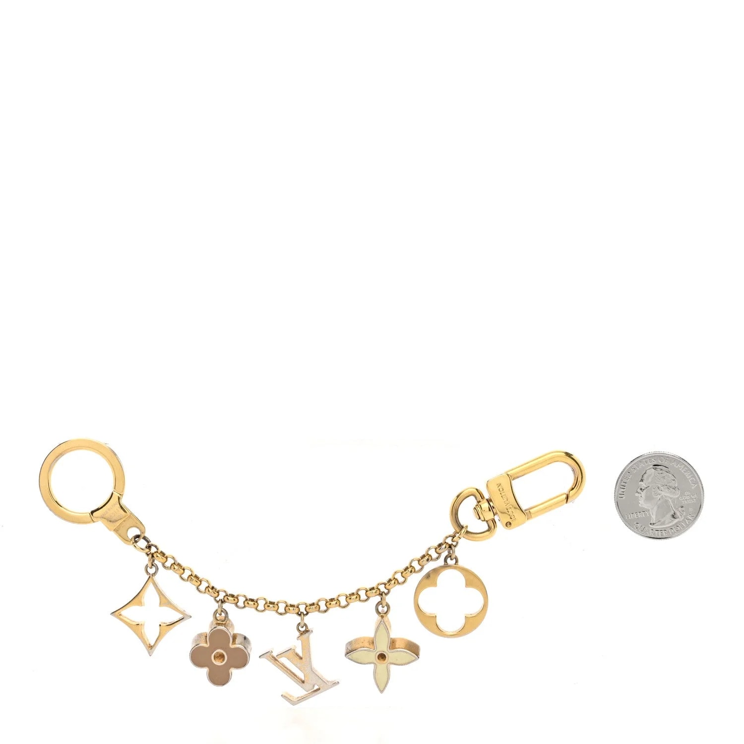 Enamel Fleur de Bag Charm Chain 2