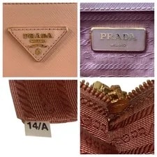 Excellent Condition Prada Galleria Triangle Logo Plate Han 4