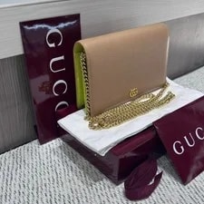 Gucci Dollar Mini GG Marmont Chain Wallet in 3