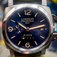 2020 Panerai Luminor 1950 10 Days GMT Blue PAM00986 With 3 Extra Straps 2