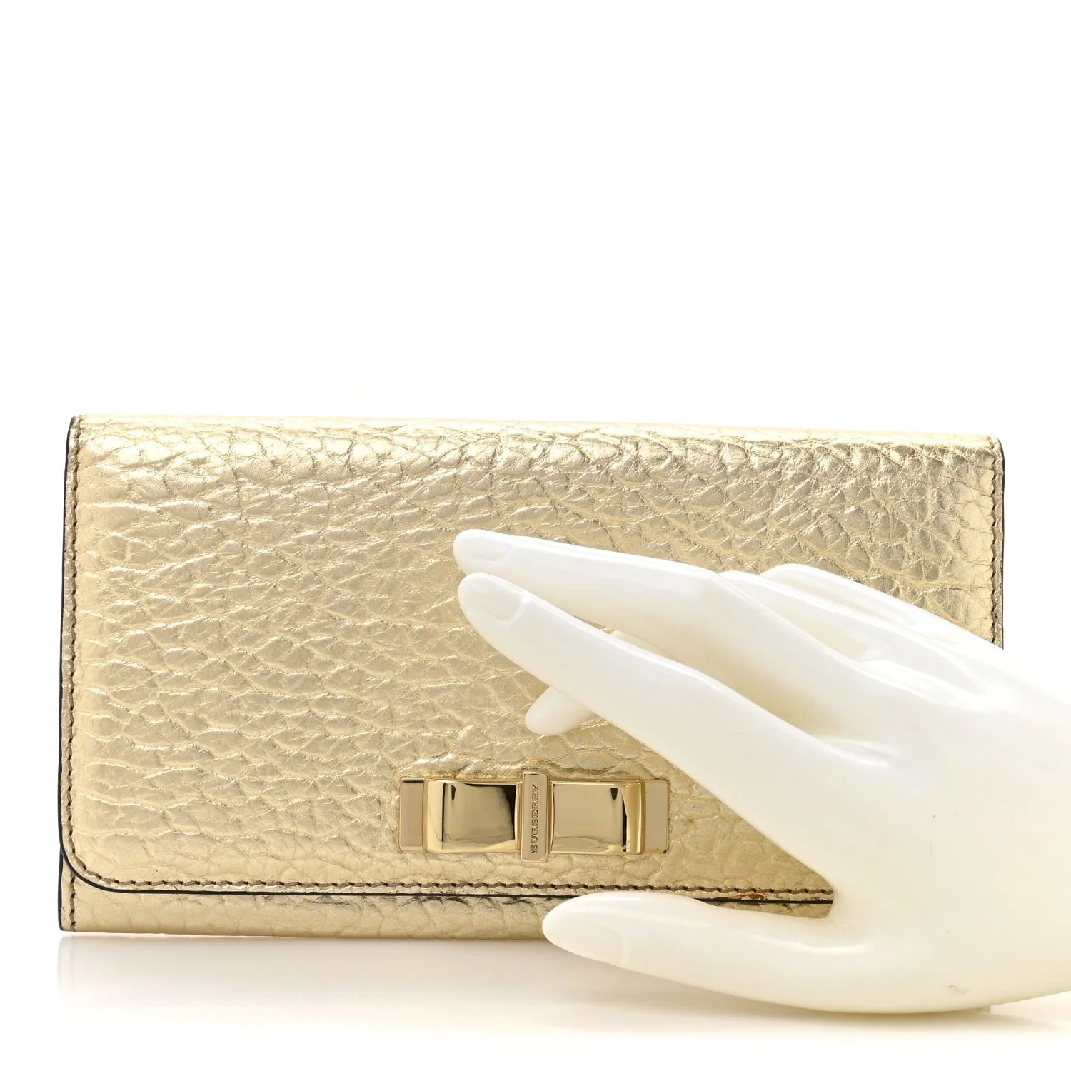 Metallic Heritage Grain Penrose Bow Continental Wallet 2