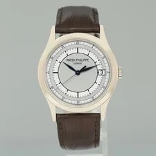 2016 Papers Patek Philippe 5296G 38mm White Gold Calatrava Sector Leather 2