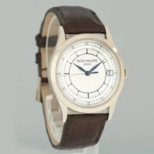 2016 Papers Patek Philippe 5296G 38mm White Gold Calatrava Sector Leather 3