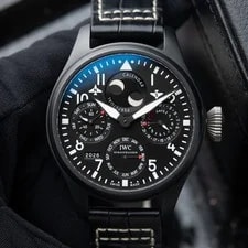 IWC — IWC Big Pilot's Perpetual Calendar Top Gun Black Ceramic 7 Day 48.6 — Watch — resale