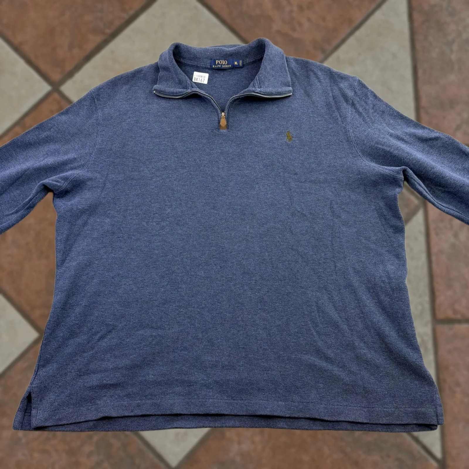 Polo Ralph Lauren — Polo Ralph Lauren Sweater XL Quarter Zip Mock Neck Logo — streetwear — resale