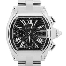 Cartier — Cartier Roadster XL Chronograph Black Roman Steel 43mm 2618 W62020X6 — Watch — resale