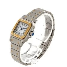 Authentic [Unserviced - Value Price] Cartier Santos SM Two-Tone Stainless St... 2