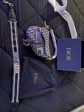 Dior — Dior Saddle Logo Accent Detachable Strap Box Dust — Handbag — resale