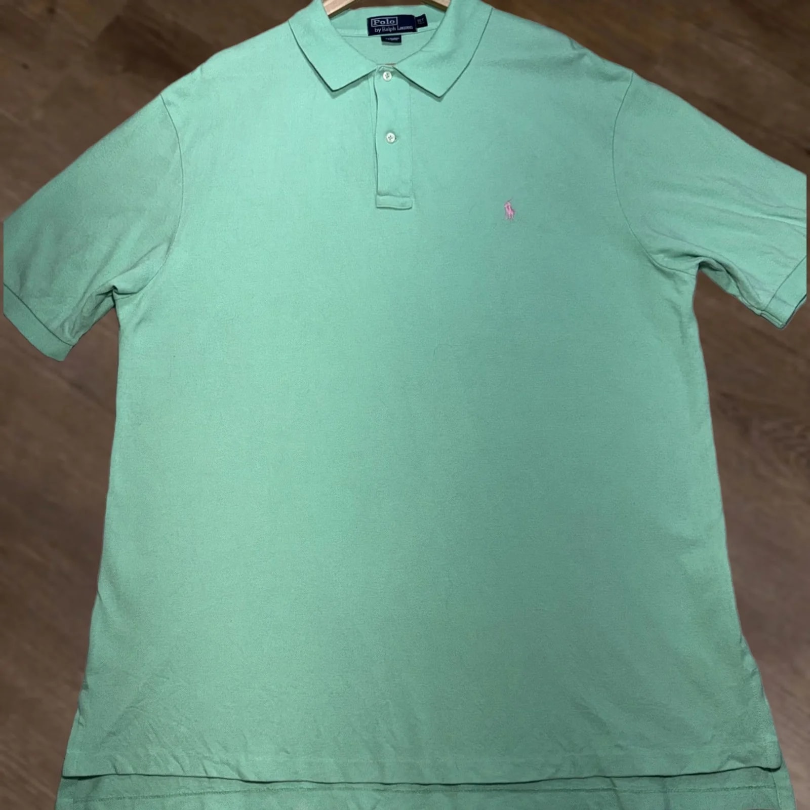 Polo Ralph Lauren — Polo Ralph Lauren XLT Tall Seafoam Pony Pique Polo Shirt — streetwear — resale