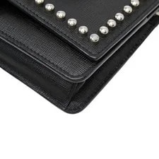 Authentic Fendi Carito Studded Chain Wallet Leathe 4