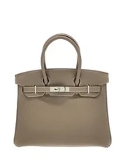 Hermès — Hermes Birkin 30 Etaupe C Stamp Cowhide — Handbag — resale
